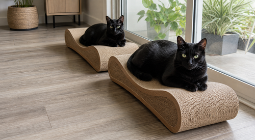 PurrNest Duo Wave 2-in-1 Cat Scratcher Lounge Bed